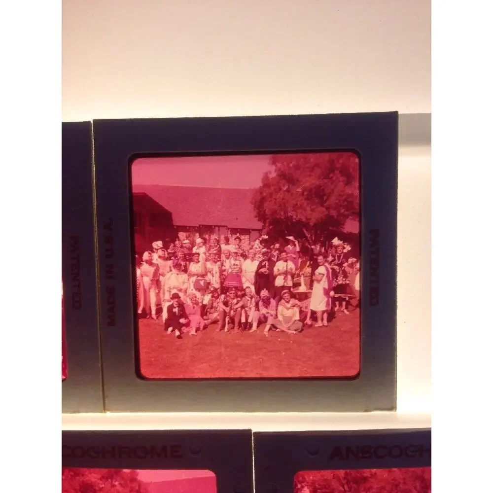 Lot 10 Vtg 1940s Halloween Costume Party Anscochrome Photographs Color Slides